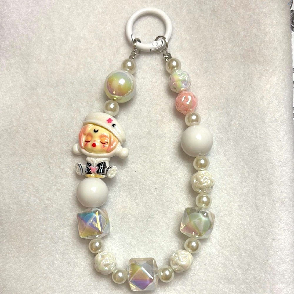 Charming White Beaded Wrist Accessory